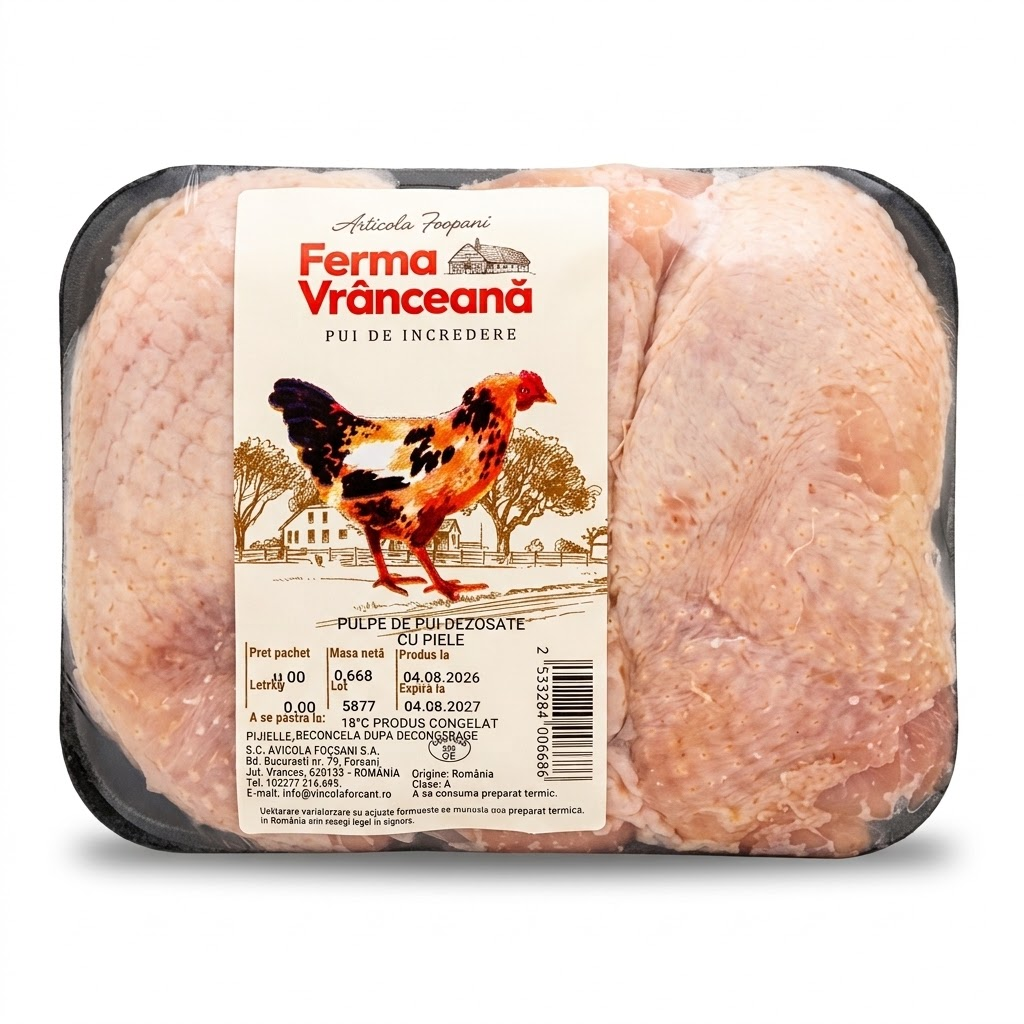 Pulpe intregi dezosate cu piele caserola Ferma Vranceana